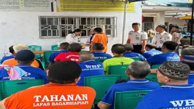 Lapas Bagansiapiapi Gelar Posyandu dan Bagikan Paket Sehat untuk 22 WBP Lansia